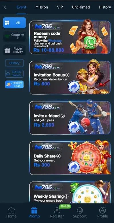 Playing HE786 Game on a smartphone for mobile casino fun
