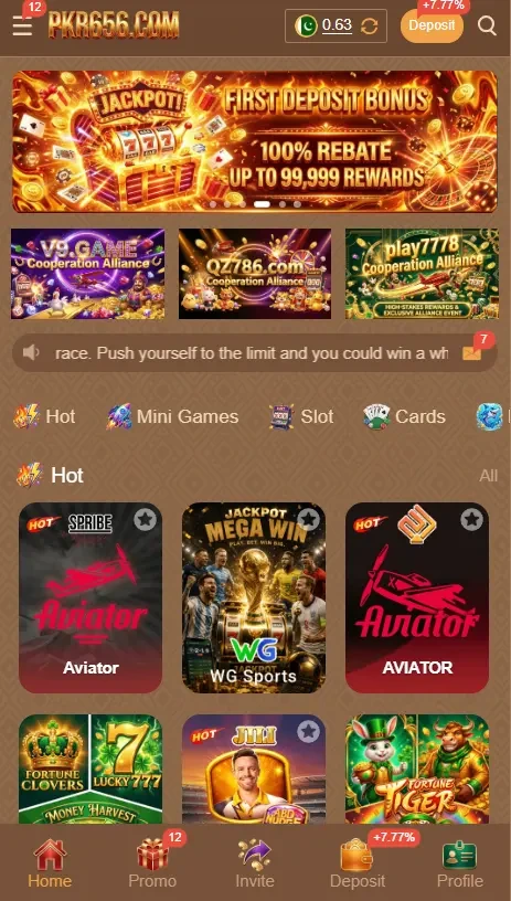 Mobile screen displaying the 357PK game lobby with Teen Patti, slots, and card game icons, real Pakistani players' avatars visible.