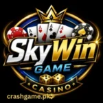 Step-by-step registration process for the SKYWIN Game on a laptop screen.
