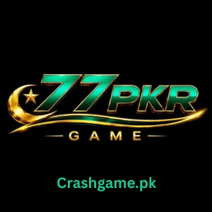 77PKR Game app dashboard displaying game categories, welcome bonus, and easy navigation menu on a mobile screen.