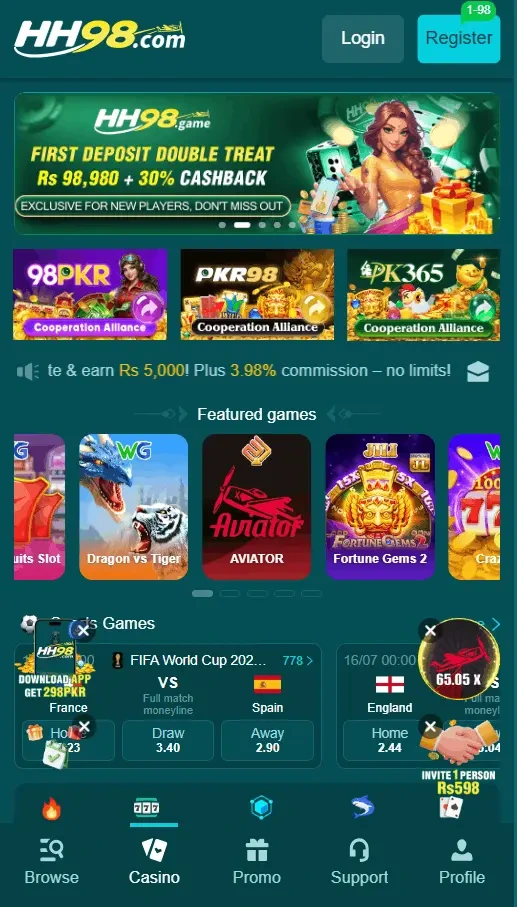Popular slot games available 24/7 on HH98 Game with huge progressive jackpots.