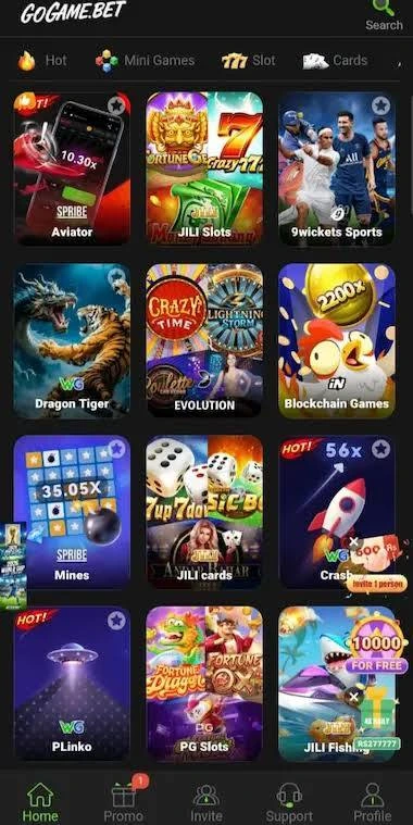  Live cricket betting odds on GoGame Bet mobile screen