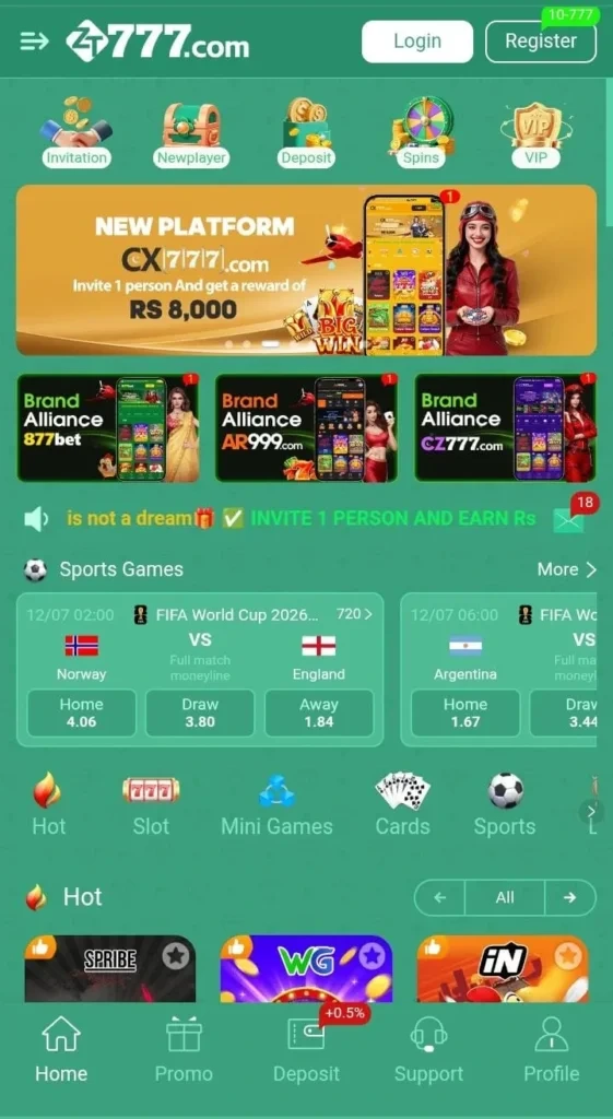 Variety of card and prediction games available inside the ZT777 Game platform for mobile users.