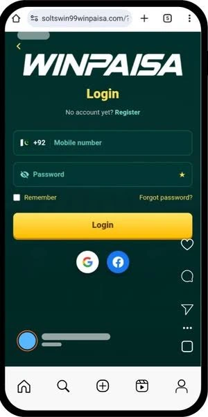  Easy and quick sign-up registration form for creating a WINPAISA Game account